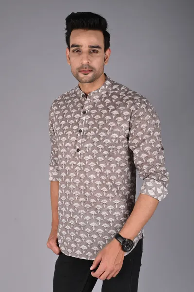 Jaipuri Printed Cotton Short kurta