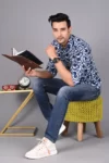 Indigo Printed Shirt