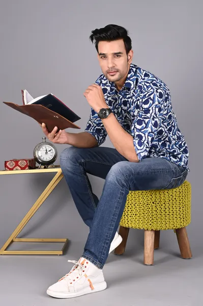 Indigo Printed Shirt