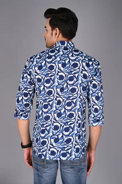 Indigo Printed Shirt