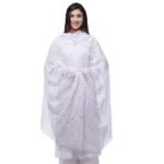 Lavender and White Georgette Chikankari Dupatta