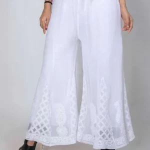 White Kalidaar Chikankari Sharara