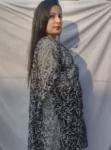 Black & White Georgette Chikankari Dupatta