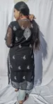 Black Georgette Chikankari Kurta