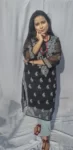 Black Georgette Chikankari Kurta