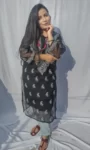 Black Georgette Chikankari Kurta