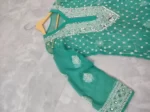 Sea Green Chiffon Chikan Kurta Sharara Set
