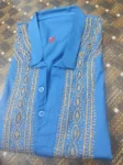 Blue Chikan Gents soft cotton Kurta