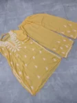 Yellow Modal Chikankari Long Kurta