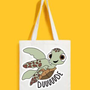 Reusable Tote Bags|100% Organic Cotton Bag | Multi-Purpose Bag| Turtle printed | Stylish Bag