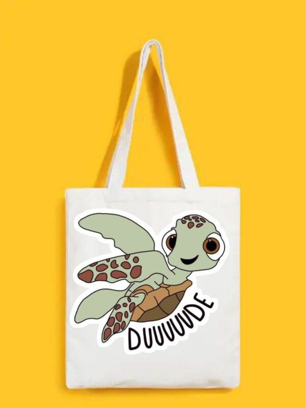 Reusable Tote Bags|100% Organic Cotton Bag | Multi-Purpose Bag| Turtle printed | Stylish Bag