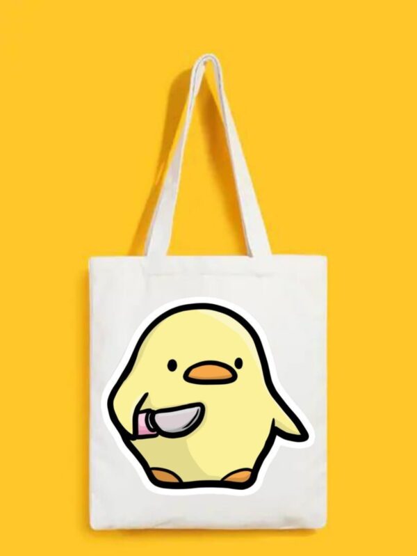 Reusable Tote Bags|100% Organic Cotton Bag | Multi-Purpose Bag| Cute chick printed | Stylish Bag
