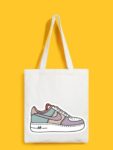 Reusable Tote Bags|100% Organic Cotton Bag | Multi-Purpose Bag| Shoe printed | Stylish Bag