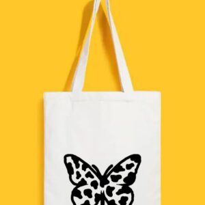 Reusable Tote Bags|100% Organic Cotton Bag | Multi-Purpose Bag| Butterfly printed | Stylish Bag