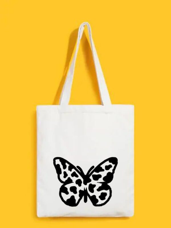 Reusable Tote Bags|100% Organic Cotton Bag | Multi-Purpose Bag| Butterfly printed | Stylish Bag