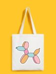 Reusable Tote Bags|100% Organic Cotton Bag | Multi-Purpose Bag| Ballon dog printed | Stylish Bag