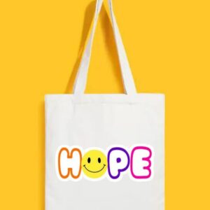Reusable Tote Bags|100% Organic Cotton Bag | Multi-Purpose Bag| Hope printed | Stylish Bag
