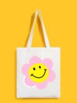 Reusable Tote Bags|100% Organic Cotton Bag | Multi-Purpose Bag| Flower printed | Stylish Bag
