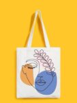 Reusable Tote Bags|100% Organic Cotton Bag | Multi-Purpose Bag| Face printed | Stylish Bag