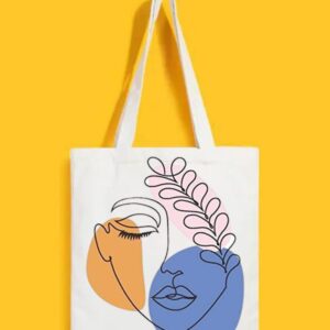Reusable Tote Bags|100% Organic Cotton Bag | Multi-Purpose Bag| Face printed | Stylish Bag