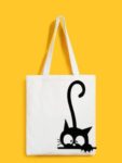 Reusable Tote Bags|100% Organic Cotton Bag | Multi-Purpose Bag| cutie kitty printed | Stylish Bag