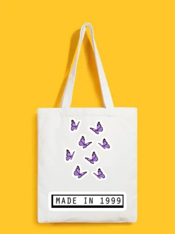 Reusable Tote Bags|100% Organic Cotton Bag | Multi-Purpose Bag| Made in 1999 printed | Stylish Bag