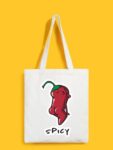 Reusable Tote Bags|100% Organic Cotton Bag | Multi-Purpose Bag| chilli printed | Stylish Bag