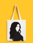 Reusable Tote Bags|100% Organic Cotton Bag | Multi-Purpose Bag| Lady printed | Stylish Bag
