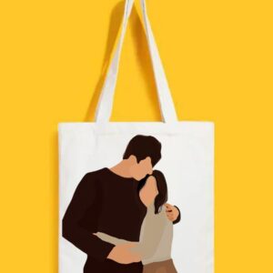 Reusable Tote Bags|100% Organic Cotton Bag | Multi-Purpose Bag| Couple printed | Stylish Bag