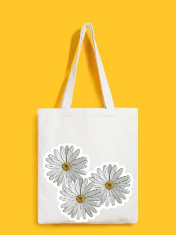 Reusable Tote Bags|100% Organic Cotton Bag | Multi-Purpose Bag| Flowers printed | Stylish Bag