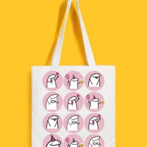 Reusable Tote Bags|100% Organic Cotton Bag | Multi-Purpose Bag| Stickers printed | Stylish Bag