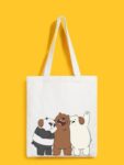 Reusable Tote Bags|100% Organic Cotton Bag | Multi-Purpose Bag| Panda printed | Stylish Bag
