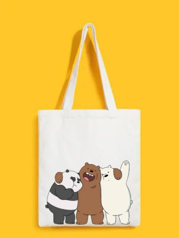 Reusable Tote Bags|100% Organic Cotton Bag | Multi-Purpose Bag| Panda printed | Stylish Bag