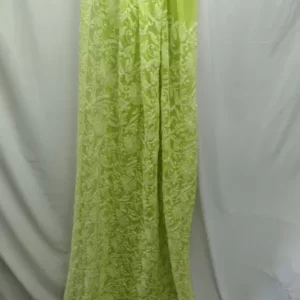Green Georgette half Jaal Saree