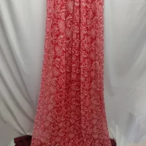 Red Georgette half Jaal Saree