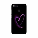 Purple color Heart Symbol Mobile Case Cover
