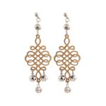 Generic Women's Wooden handcrafted Hook Dangler Hanging Fashion Earrings-Brown