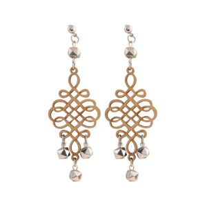 Generic Women's Wooden handcrafted Hook Dangler Hanging Fashion Earrings-Brown
