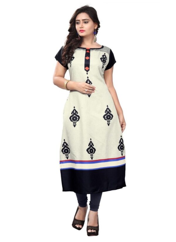Generic Women's American Crepe  Kurti (Black)