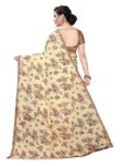 Generic Women's Lycra Blend Saree (Beige, 5-6Mtrs)