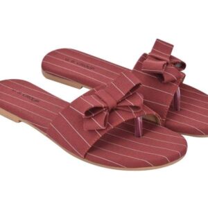 Women's Patent Leather Flat Sandals (Color:Red, Material:Patent Leather)
