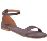 Generic Women's Patent Leather Flat Sandals (Color:Grey, Material:Patent Leather)