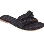 Women's Patent Leather Flat Sandals (Color:Black, Material:Patent Leather)