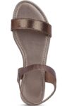 Generic Women's Patent Leather Flat Sandals (Color:Teal, Material:Patent Leather)