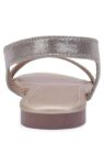 Generic Women's Patent Leather Flat Sandals (Color:Cream, Material:Patent Leather)
