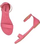Generic Women's Patent Leather Flat Sandals (Color:Pink, Material:Patent Leather)