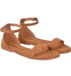 Generic Women's Patent Leather Flat Sandals (Color:Beige, Material:Patent Leather)
