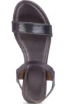 Generic Women's Patent Leather Flat Sandals (Color:Grey, Material:Patent Leather)