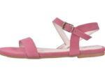 Women's Patent Leather Flat Sandals (Color:Pink, Material:Patent Leather)