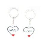 Generic Love Heartin Couple Metal Magnet Keychain (Color: Assorted)